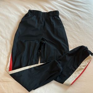Pretty Little Thing, Black Joggers with Red and Beige Detail, Size 4
